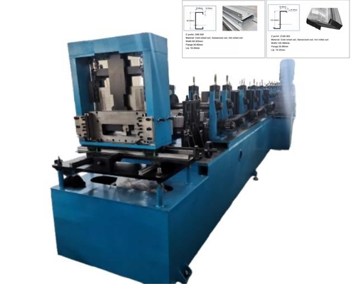 Automatische grootteveranderbare C Z Purlin Roll Forming Machine voor gegalvaniseerde spoel