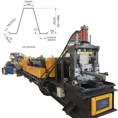 Hoed Purline Roll Forming Machine Maak Purlines Profiel In Batch Volledig Automatisch