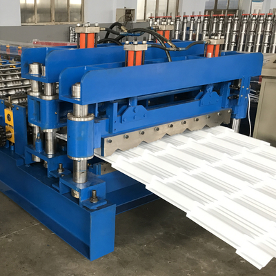 Bouwmateriaal 800 Aluminiumdak Verglaasde Tegel die het Blad van de Machinevloer het Vormen van Machine rollen maakt