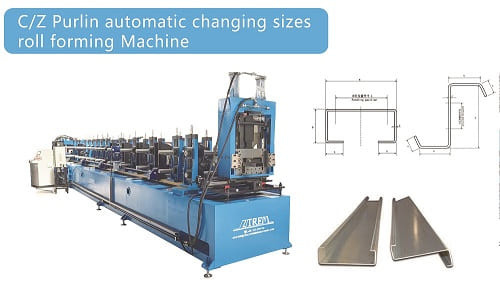 Precision CZ Purlin Roll Forming Machine voor extra stijfheid en structurele ondersteuning